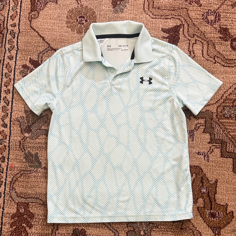 Boys youth small under armour heatgear polo